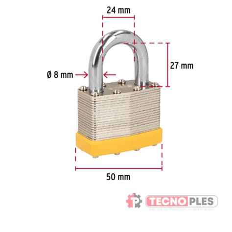 Candado Laminado Mm Gancho Corto Blister Hermex Basic