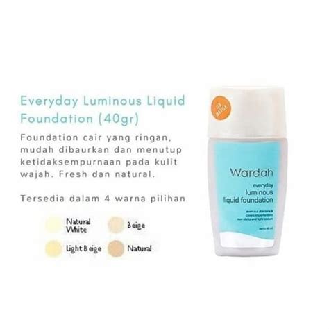 Pamela WARDAH LIGHTENING EVERYDAY LUMINOUS LIQUID FOUNDATION Shopee