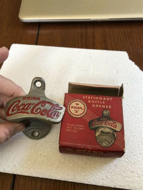 Vintage Starr X Coca Cola Stationary Bottle Opener In Original Box