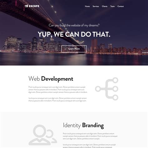 Free One Page Psd Web Templates In Avasta