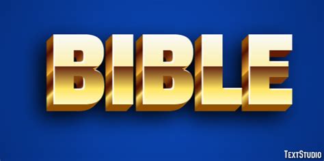 Bible Text Effect And Logo Design Word