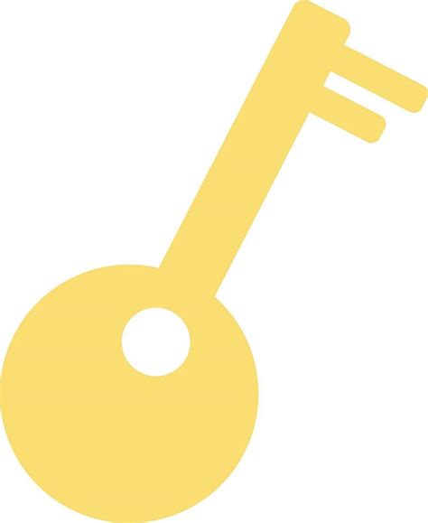 Flat Style Yellow Key On White Background 24925452 Vector Art At Vecteezy