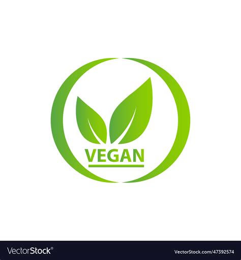 Vegan Icon Bio Ecology Organiclogos Label Tag Vector Image