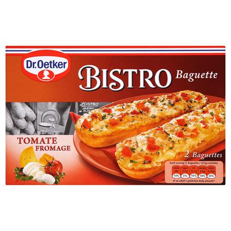 Dr Oetker Bistro Baguette Tomato Fromage 2 Baguettes 250g Iceland Foods