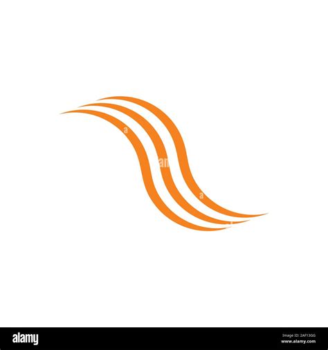 Stripes Wavy Curves Flow Simple Logo Vector Stock Vector Image Art