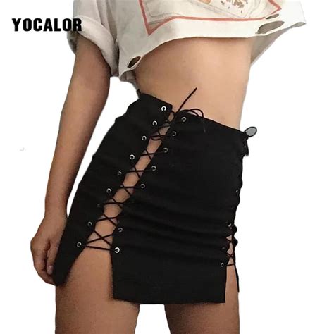 2017 Sexy Nightclub Solid Color Knit Mini Black Wrap High Waist Bandage