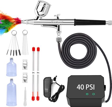 Gocheer Psi Dual Action Airbrush Kit With Compressor Portable For