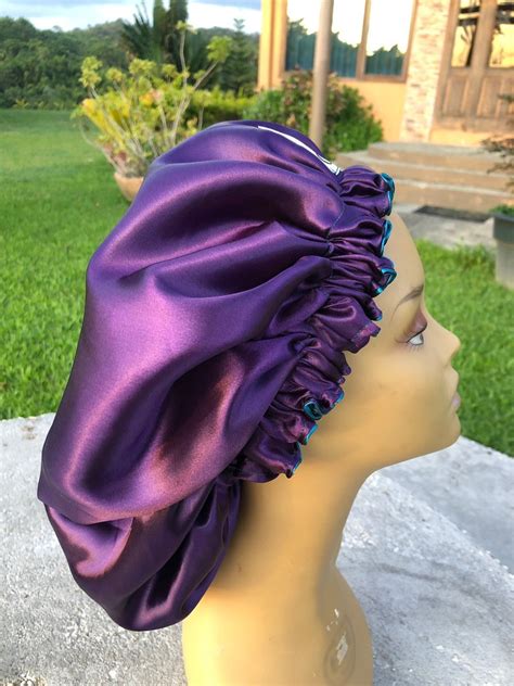 Reversible Satin Bonnet For Long Hair Braids Locs Etsy