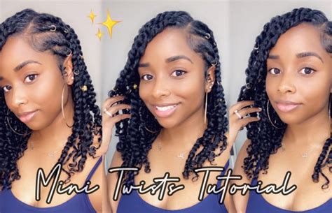 Juicy Two Strand Mini Twists On Natural Hair Diy Protective Style Tutorial