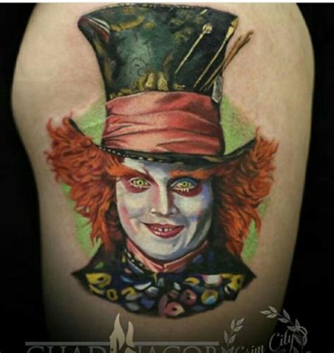 Sombrerero Mad Hatter Tattoo Johnny Depp Mad Hatter Tattoos For Daughters