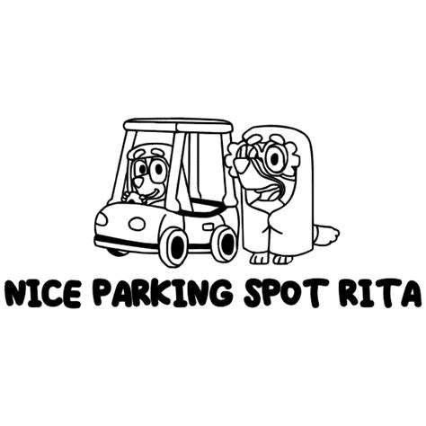 Bluey Nice Parking Spot Rita Png Bluey Png Blue Grannies Etsy Porn