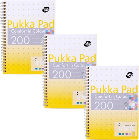 Pukka Pad Irlen Jotta Pad A5 Notebook 3 Pack Wire Bound Notepad 200