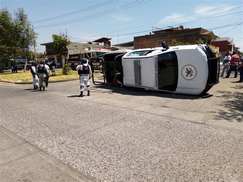 Cinco Lesionados Deja Choque Entre Taxi Y Patrulla De La Gn En Uruapan