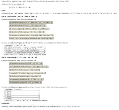 Solved Use An Element Argument To Prove The Statement Chegg