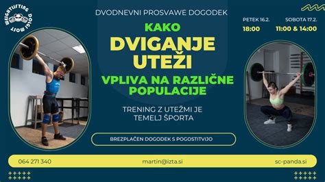 PROSVAWE dogodek Kako dviganje uteži vpliva na različne populacije