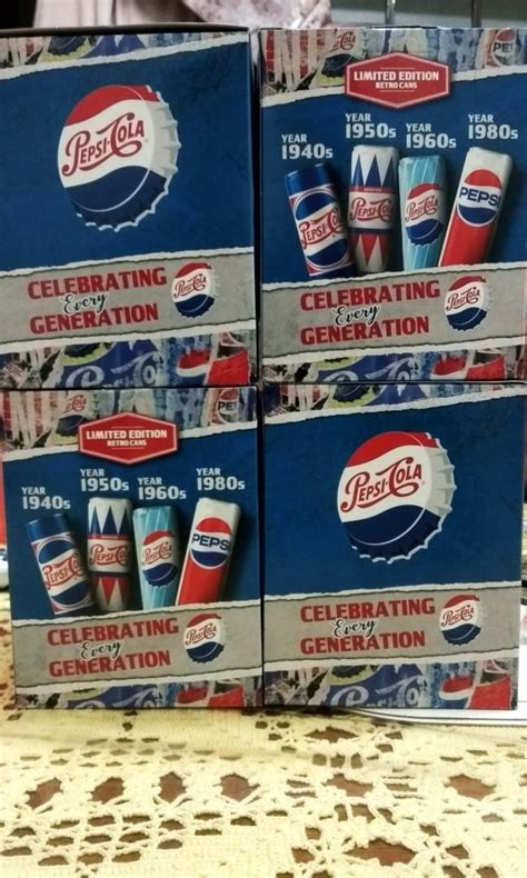 Limited Edition Pepsi Retro 4 Cans Hobbies And Toys Collectibles