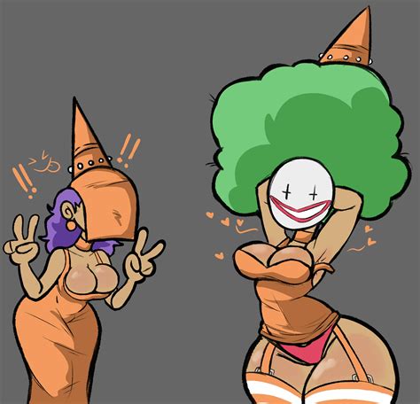 Rule 34 1girls Afro Arms Behind Head Boob Window Bottom Heavy Breasts Castle Crashers Choker