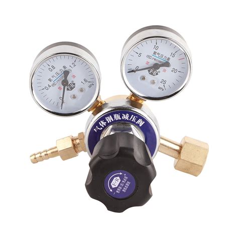 Oxygen Pressure Gauge Regulator 15mpa Input 1mpa Output G58 Inlet 8mm Od Outlet Brass Oxygen