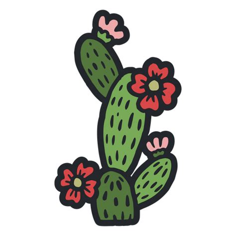 Diseño Png Y Svg De Trazo De Color De Cactus De Planta De Interior Para Camisetas