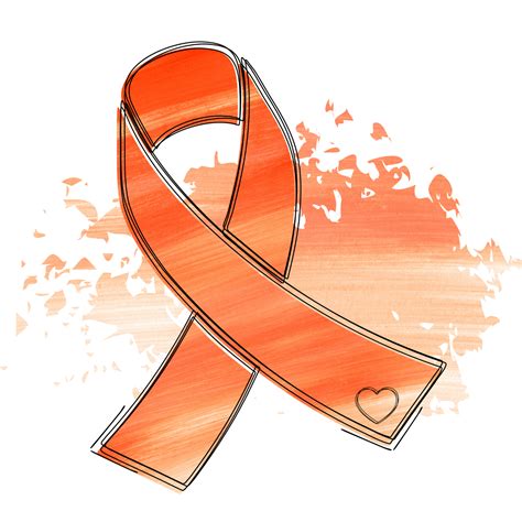 Orange Awareness Ribbon Emilyjoycreations