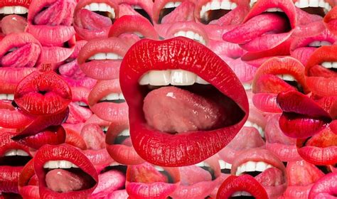 Mujer sensual labios labios mujer boca textura patrón rojo labio Foto