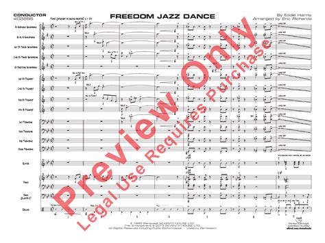 Freedom Jazz Dance By Eddie Harrisarr Eric Rich Jw Pepper Sheet Music