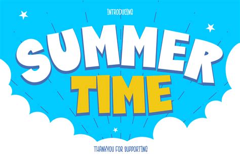 Summertime Font By Nattyinshop · Creative Fabrica