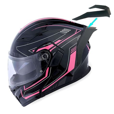 Snapklik Motorcycle Modular Full Face Helmet Flip Up Dual Visor