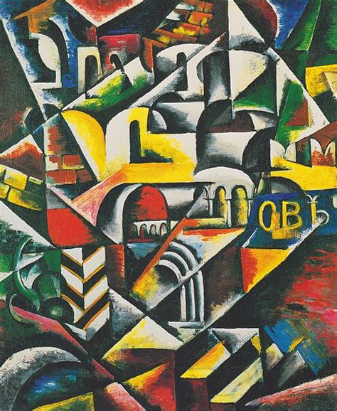 Cubist Landscape City Lyubov Popova Encyclopedia Of