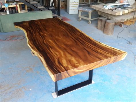 Live Edge Dining Table Reclaimed Solid Slab Acacia Wood