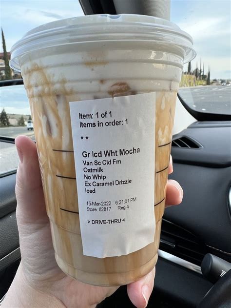 Starbucks Secret Menu The Tiktok Viral Starbucks Caramel White Mocha Drink What The Froth