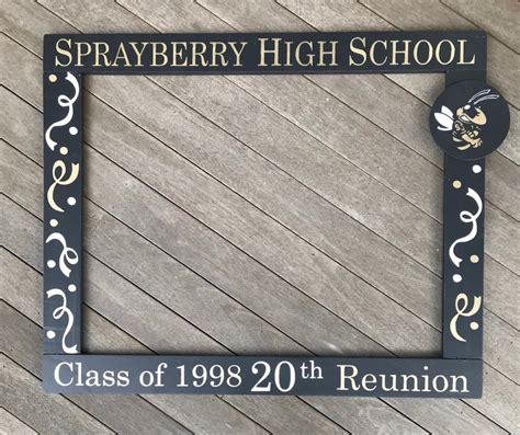 25th Class Reunion Reunion Photobooth Frame with Logo 50th High School ...