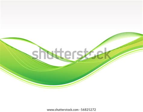 Abstract Green Wave Background Vector Illustration Stock Vector