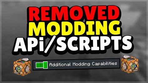 This Modding Api Is Being Removed From Minecraft Bedrock Edition Youtube