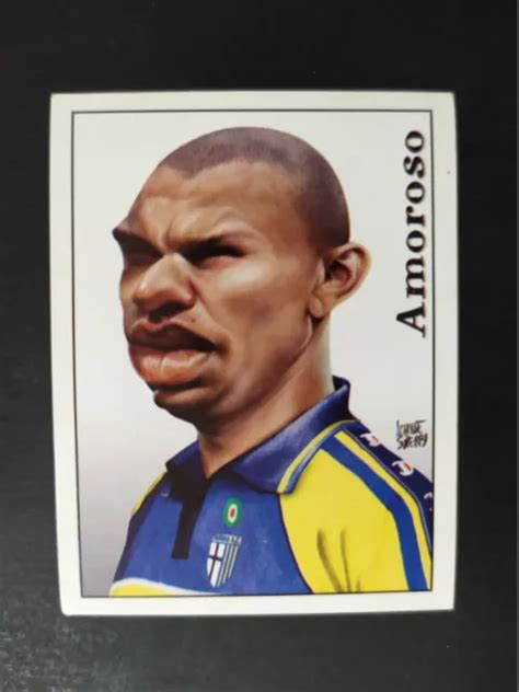 Figurina Calciatori Panini Caricatura Amoroso N Nuova Con