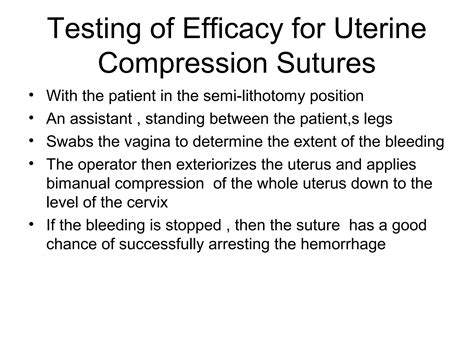 Uterine Compression Sutures Ppt