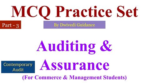 Part 3 Contemporary Audit Mcq Auditing Mcq Auditing Mcq With