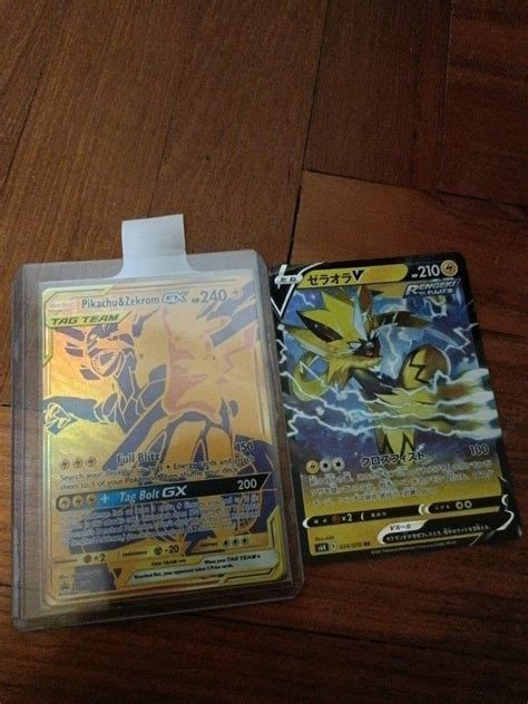 Pikachu And Zekrom GX Tag Team Authentic Free Zeraora V Hobbies