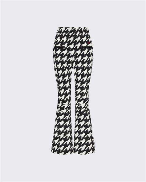 Houndstooth Aurora High Waist Flare Pant Perfect Moment