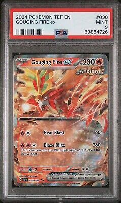 Gouging Fire Ex Psa Pokemon Tcg Scarlet Violet Temporal