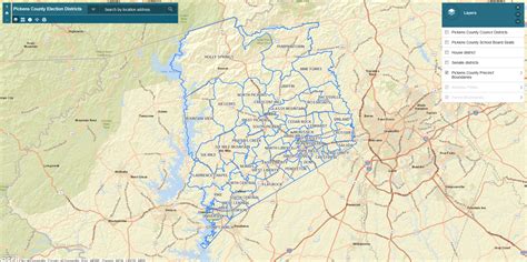 Map Board Of Voter Registration And Elections Of Pickens County