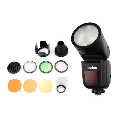 Godox V Fujifilm Li Ion Ttl Round Head Flash Ak R Accessory Kit