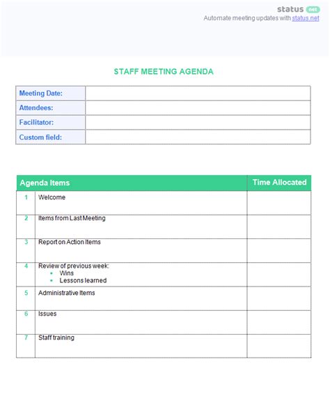 8 Best Staff Meeting Practices 2 Amazing Free Templates