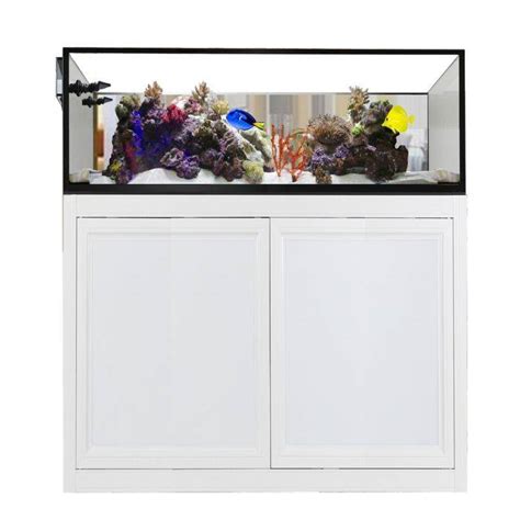 Nuvo EXT 100 Peninsula Aquarium With White APS Stand Bulk Reef Supply