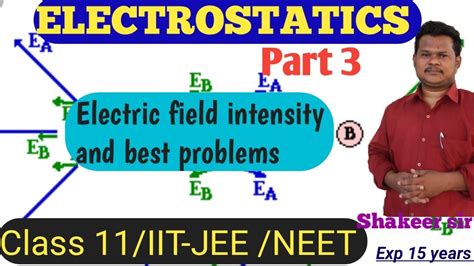 Electric Field Intensity Electrostatics Part 3 For Class 12 Iit Jee