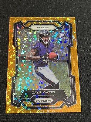 Panini Prizm Zay Flowers Orange Disco Base Rookie Ravens Ebay