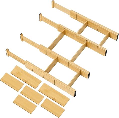 Utoplike Kitchen Drawer Divider With Inserts Bamboo Drawers Organizer