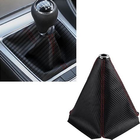 Amazon Ssnnuu Car Shift Boot Carbon Fibre Leather Gear Shift Cover