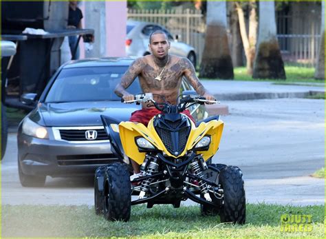 Chris Brown Goes Shirtless For New Music Video Shoot Photo