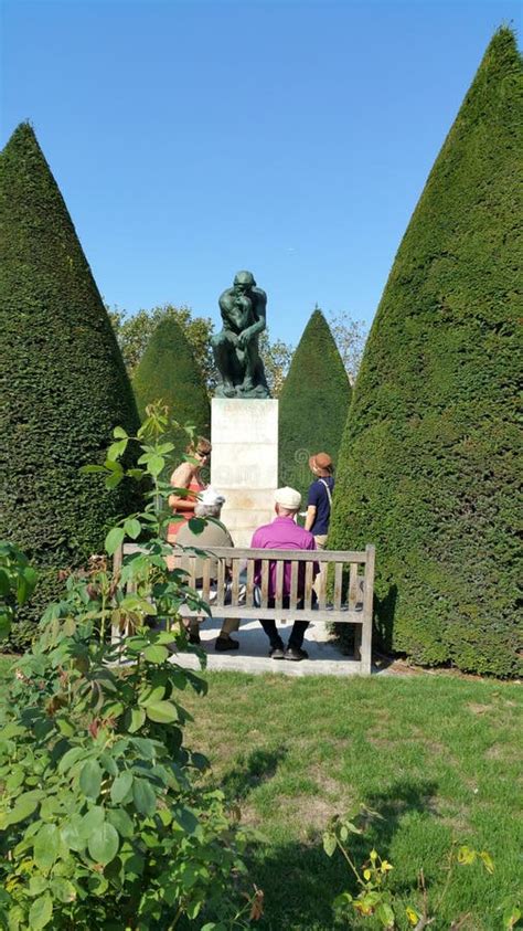 Bronze Rodin Statue Of The Thinker Editorial Photography Image Of